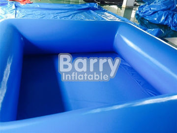 Durable Blue Kids Square Portable Water Pool With Inflatable Water Toys