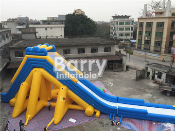 3 Years Life Span Yellow Giant Inflatable Slip And Slide For Kids / Adults