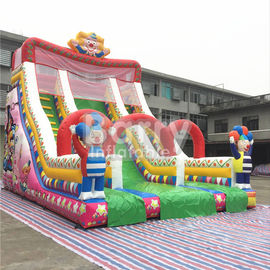 Clown Commercial Inflatable Slide Inflatable Bounce Slide With Good Printing