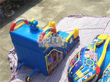 Children Small Robot Inflatable Dry Slide For Amusement Park / Rental Business