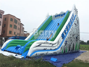 Cliff Free Fall Kids Custom Giant Inflatable Slide Durable PVC Tarpaulin Material