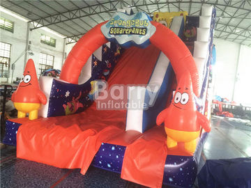 Professional Spongebob Commercial Inflatable Slide Fireproof For Kids Playground