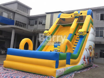 Commercial Inflatable Bounce Slide Outdoor Small Minions Inflatable Slide For Kids