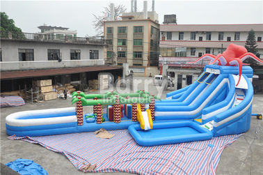 Jungle Inflatable Hurricane Backyard Inflatable Water Slide Theme Park Water Slide With Inflatable Obstacle Course