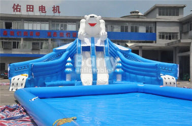 Outdoor Bear Giant Inflatable Water Park With EN14960 0.55mm PVC Tarpaulin Material