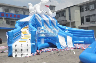 Outdoor Bear Giant Inflatable Water Park With EN14960 0.55mm PVC Tarpaulin Material