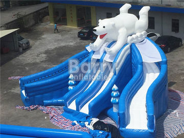 Outdoor Bear Giant Inflatable Water Park With EN14960 0.55mm PVC Tarpaulin Material