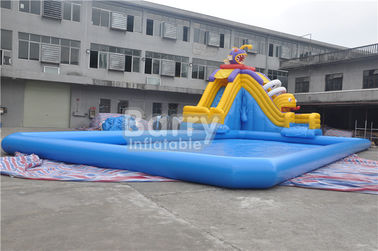 CE Certificate Inflatable Water Park , Inflatable Pool With Piranha Slide with Pool