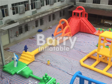 Giant 22 * 25m Adult Amazing Inflatable Water Park With Air Blower / Repair Material