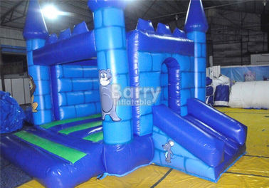 Mickey Mouse Inflatable Bouncer Blue Inflatable Jumping House With Slide