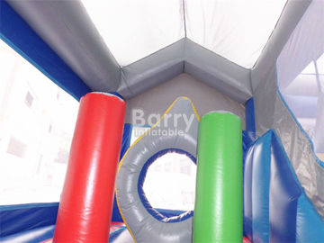 0.55mm PVC Castle Bounce House / Jumpy Houses With Slide CE Certification