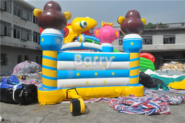 Commercial Inflatable Bouncer Animal Elephant Space Moonwalk For Home / Playground