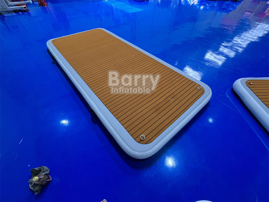 Digital Printing Inflatable Floating Dock Blow Up Swim Platform With Air Pump And Customized Color