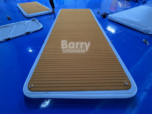 Digital Printing Inflatable Floating Dock Blow Up Swim Platform With Air Pump And Customized Color