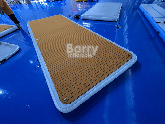 Digital Printing Inflatable Floating Dock Blow Up Swim Platform With Air Pump And Customized Color