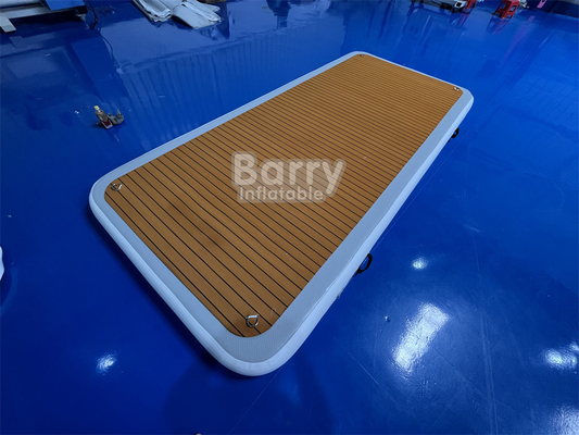 Digital Printing Inflatable Floating Dock Blow Up Swim Platform With Air Pump And Customized Color