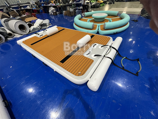 Water Sports Dock Inflatable Blow Up Swim Platform With Capacity Depend On Size