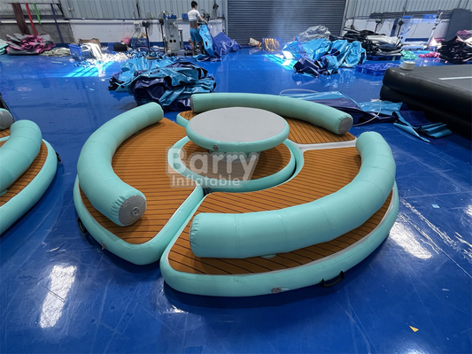 Water Entertainment Customized Color Blow Up Dock Inflatable Pontoon Raft For Rivers