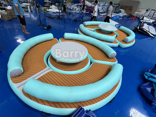 Water Entertainment Customized Color Blow Up Dock Inflatable Pontoon Raft For Rivers