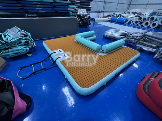 U Shape Lake Floating Platform Inflatable Swim Platform Customized Play Equipment Island