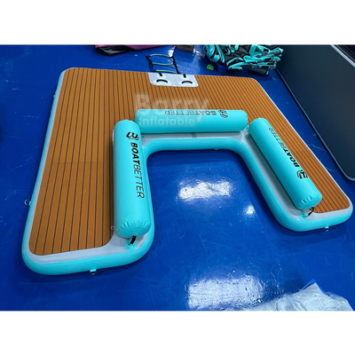 U Shape Lake Floating Platform Inflatable Swim Platform Customized Play Equipment Island