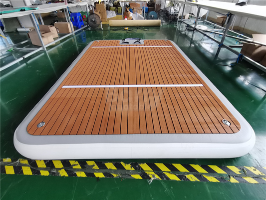 Customized Logo Inflatable Pontoon Inflatable Water Platform Dock With Ladder