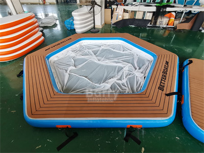 Drop Stitch DWF Material Inflatable Dock For Swimming With Pool Anti-Jellyfish For Adults And Kids