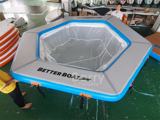 Drop Stitch DWF Material Inflatable Dock For Swimming With Pool Anti-Jellyfish For Adults And Kids
