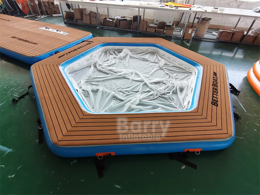 Drop Stitch DWF Material Inflatable Dock For Swimming With Pool Anti-Jellyfish For Adults And Kids