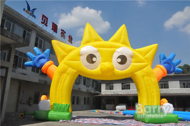 Cartoon Shape Yellow Inflatable Arches For Advertising / Inflatable Entrance Arch For Event