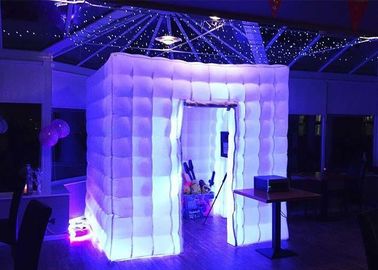 Romantic Inflatable Photo Booth LED Light 2.4m Color Changed With Blower