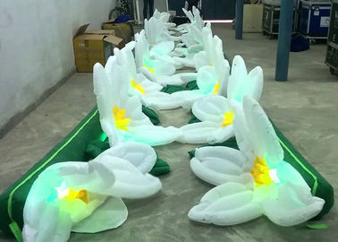Giant Flower Inflatable Advertising Products With LED , Inflatable Flower Chain Decoration