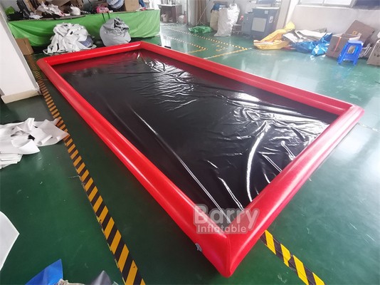 Waterproof Non Inflatable Wash Pads PVC Coated Tarpaulin Car Wash Water Containment Mat For Garage Floor