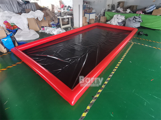 Waterproof Non Inflatable Wash Pads PVC Coated Tarpaulin Car Wash Water Containment Mat For Garage Floor