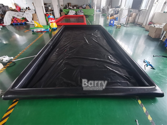 Airtight PVC Portable Inflatable Vehicle Wash Mats Black Inflatable Car Wash Containment Mat Water Collector For Truck