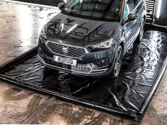 PVC Inflatable Car Wash Mat Plastic Car Containment Mat For Snow Ice Water And Mud Garage Floor Mat