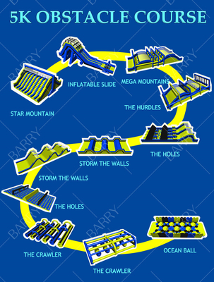 Biggest Adults Interactive Game Custom Designed Insane Inflatable 5k Race Blow Up 5k For Outdoor Event