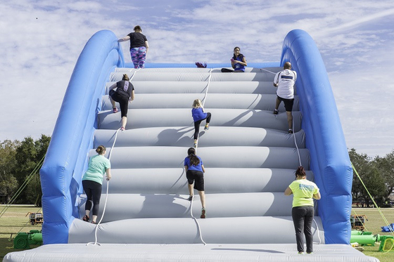 Pvc Tarpaulin Commercial Insane 5km Inflatable Run With Air Blower For Events Commercial