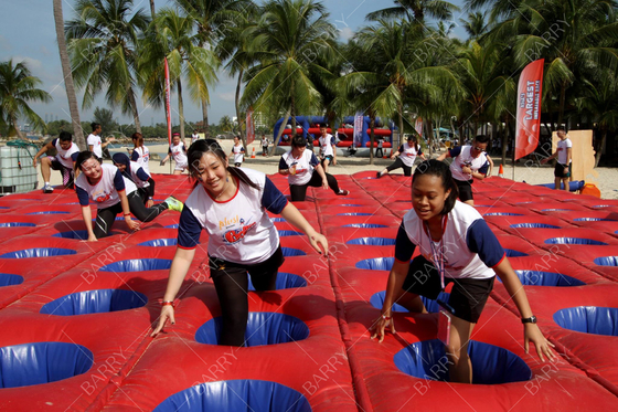 Commercial Singapore Case Large Event Inflatable 5km Giant Inflatable Obstacle Course Bouncy Castle 5k Activities