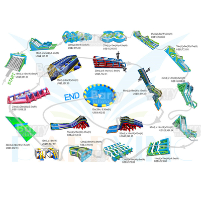 OEM ODM Service 5k Inflatable Course Outdoor Big Adults Insane Inflatable 5k Near Me  For Kids And Adults