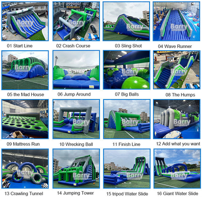 Crazy And Exciting Sport Game Outdoor Adult Run Inflatable 5k Course Sling Shot For Commercial Grade Big Event Use