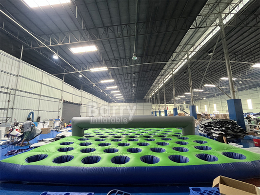 17.5m(L)X7.4m(W)X1.2m(H) Pvc Tarpaulin Inflatable Mattress Run For Insane Inflatable 5k Obstacle Course Run