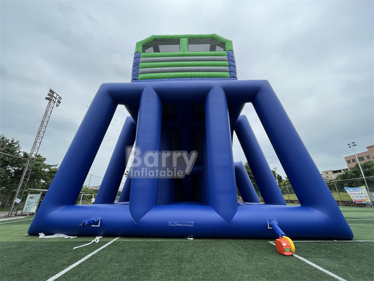 Custom Kid Party Game High 36x14x13m Tripod Giant Water Slide For Large Event 5km Inflatable Obstacle Course
