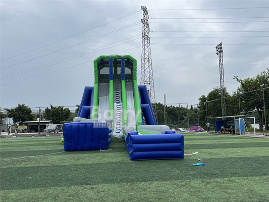 Custom Kid Party Game High 36x14x13m Tripod Giant Water Slide For Large Event 5km Inflatable Obstacle Course