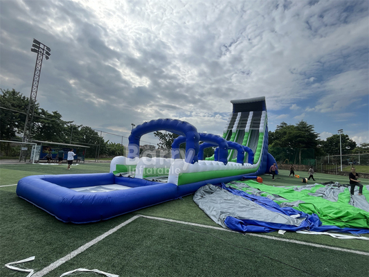 Commercial Grade Custom Made 30x9x13m Wave Giant Inflatable Water Slide For Kids Adults Hot In 5km Inflatable Run