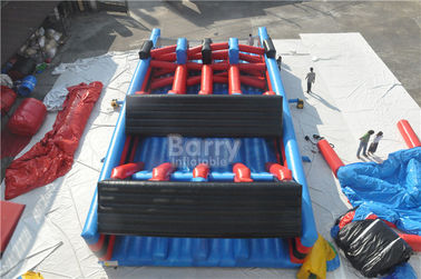 Hot Red 5K Insane Inflatable Obstacle Course For Running Race , Sling Shot 5K Course