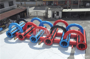 Customzied Insane 5k Inflatable Run Obstacles For Adults , Event Giant Crawling Tunnel