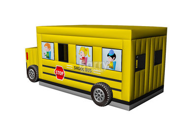 Commercial Inflatable Car Bounce , School Bus Bounce House Inflatable For Kids