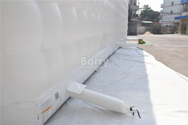 White 15x15M Inflatable Tent , Custom Made Led Inflatable Party Tent Cube For Event