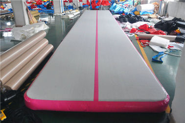 Pink Small Blow Up Gymnastics Mat , Inflatable Tumble Track For Home